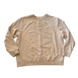 Disney The Lion King Light Tan / Cream Crew Neck Sweatshirt Size XL